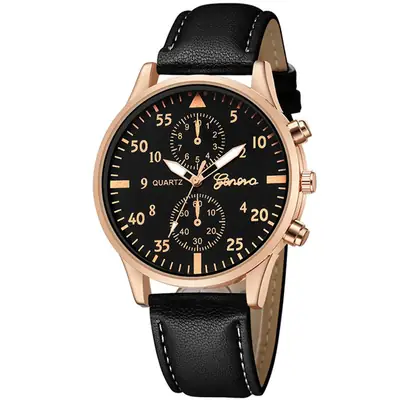 Men's Blue Chronograph Quartz Watch Ultra-Thin Belt