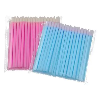Soft Cotton Eyelash Cleaning Stick with Colorful Mini Brush