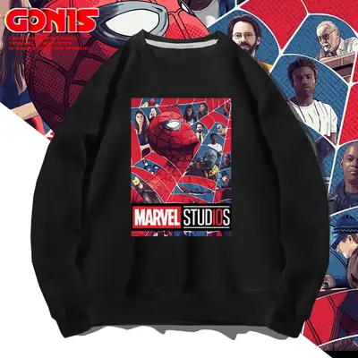 Men Marvel Studios Crewneck Sweatshirt Red