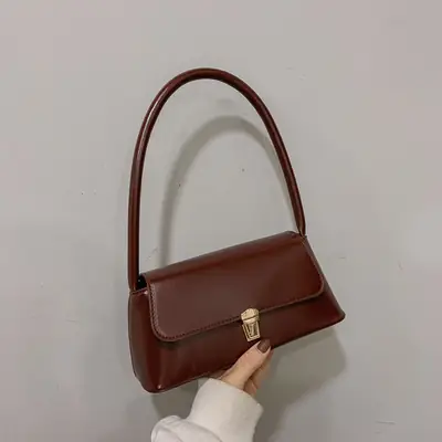 Fairy Gentle Style Small Brown Leather Handbag