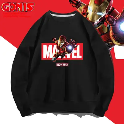 Men Marvel Iron Man Crewneck Sweatshirt White