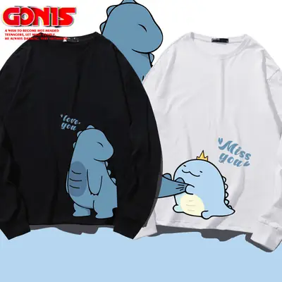 Hippo Dinosaur Long Sleeve Yellow T-Shirt