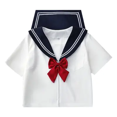 Girls College Uniform Black Plaid Skirt Set