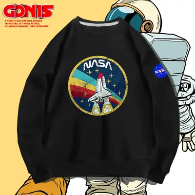 NASA Astronaut Round Neck Sweatshirt Blue Men Women