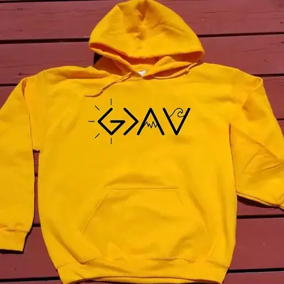 Women Grey Hooded Sweatshirt Letter Print 100 Cotton