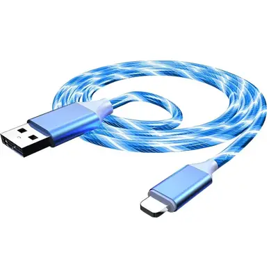 Blue Metal 2.4A Fast Charge Data Cable for Apple & Android