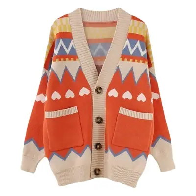 Women's Knitted V-Neck Sweater Coat 2023 Spring Autumn
