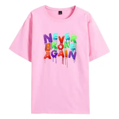 Nev T-shirt Navy Blue Never Break Again Graphic