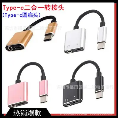 Type-C to 3.5mm 2-in-1 Charging Cable