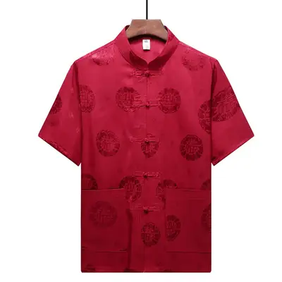 Men's Tang Suit Summer Short Sleeve Chinese Style