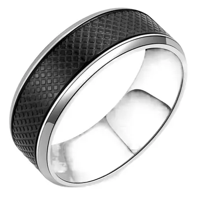 Men's Black Titanium Stainless Steel Ring