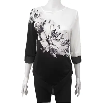 Women's 2020 Spring Summer Floral Print T-Shirt Set