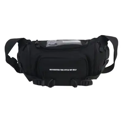 Men's Black Water-Repellent Crossbody Bag Large Capacity