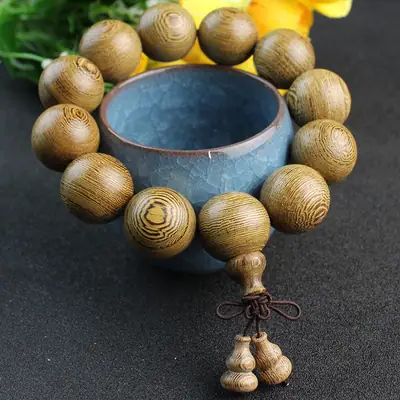 Gold Sandalwood Wooden Rose Rose Bracelet for Men Women