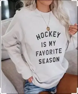 Hockey Season Sweater Maroon Letter Print