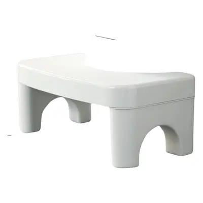 White Plastic Toilet Stool Footrest 21x39cm