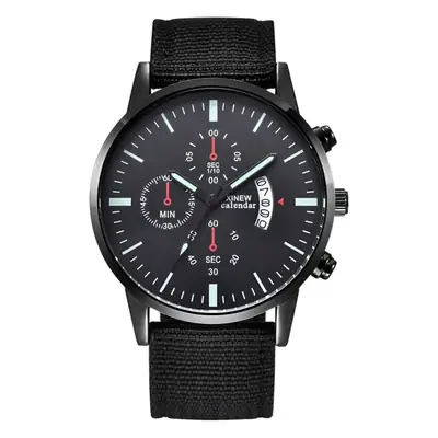 Men's Chronograph Quartz Watch with Blue Nylon Strap