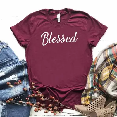 Blessed Cotton T-Shirt for Men Women Europe USA