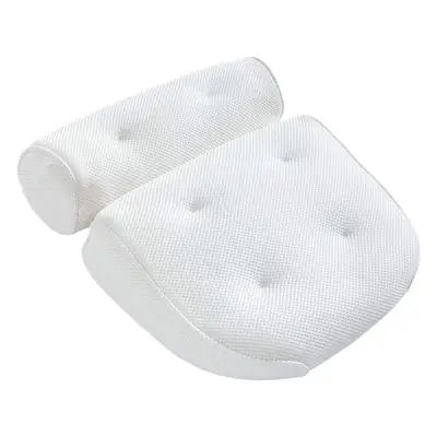 White Crossbody Bath Pillow with Suction Cup