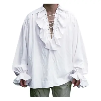 White Beanie Tie Front Long Sleeve Shirt
