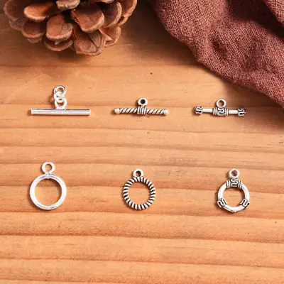 Wholesale S925 Sterling Silver Ot Buckle Vintage Distressed Style Buckle