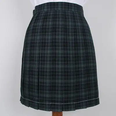 Japanese Pleated Folded Skirt Student Length Plaid