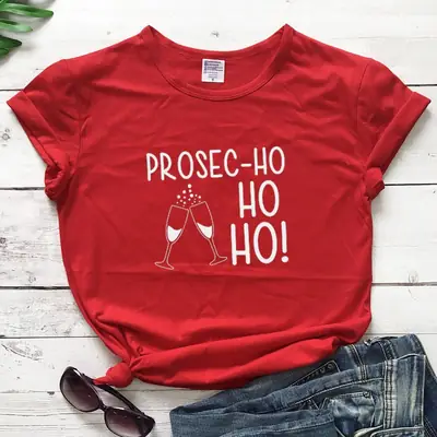 Prosec Ho Ho HO Men Women T-Shirt Grey