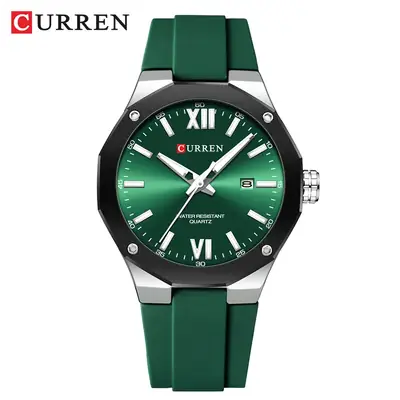 Curren Men's Waterproof Calendar Quartz Wrist Watch Black Gold