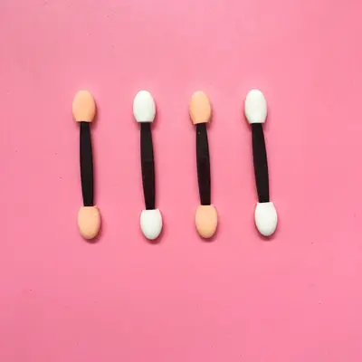 Disposable Eye Shadow Brush Double Head Sponge Makeup Brush Skin White Two Color