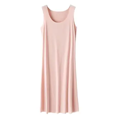Women's Plus Size Modal Homewear Suspbottomer Dress Vest Skirt Bottoming Casual Fat mm 100kg Nightgown
