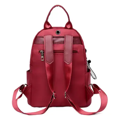 Women Red Leather Crossbody Backpack 2024 New Trendy