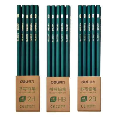 Deli 2B Pencil Hb Primary School Students Use Exam Writing Drawing Writing 2H Sketch Young Kidsren Writing 10 Pencils