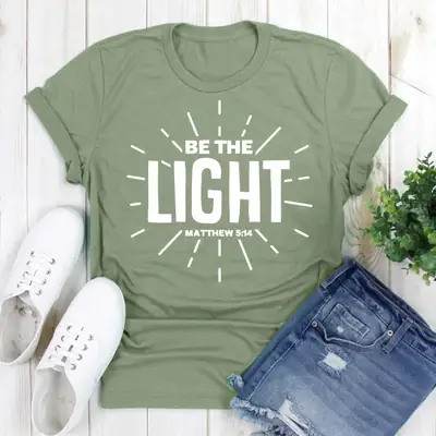 Be The Light T-Shirt for Men Women Black Graphic