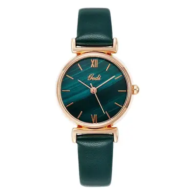Pink Quartz Watch for Women with Leather Band