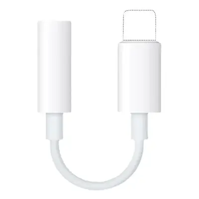 Apple 7/8/X Headset Adapter 3.5mm Converter White