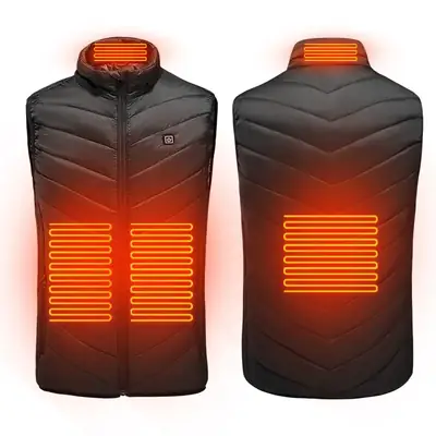 Black Smart Heating Vest for Men Women Korean Tide