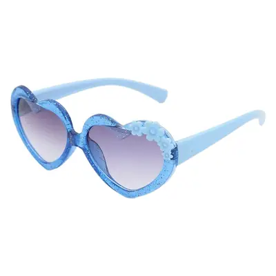Purple Heart-Shaped Glass Sunglasses for Girls