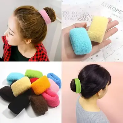 Korean Vintage Nylon Hair Ring Towel Ring for Women