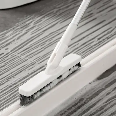 Long Handle Bristle Floor Brush for Bathroom & Toilet Cleaning