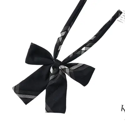 Black Japanese Uniform Bow Collar Tie for College Students