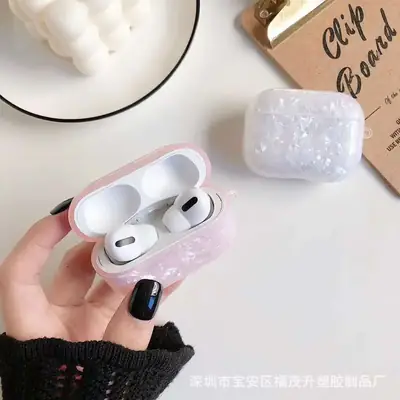 Pink Shell Pattern Airpods Protective Case
