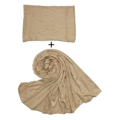 Large Size Solid Color Scarf Base Cap Combo