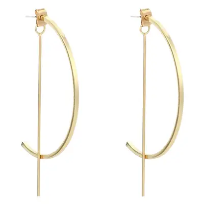 Gold Crossed Ear Rings for Women Retro Style