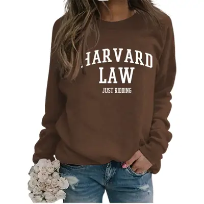 Harvard Law Women's Green Long Sleeve Sweatshirt