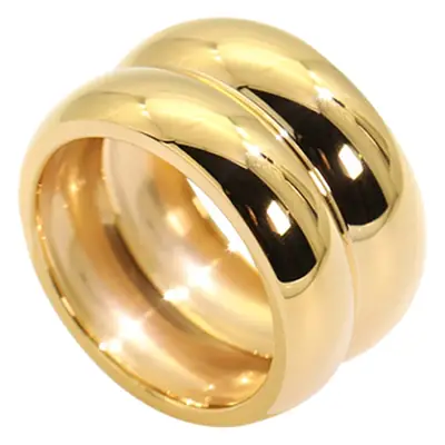 18K Gold Titanium Steel Wide Finger Ring for Women