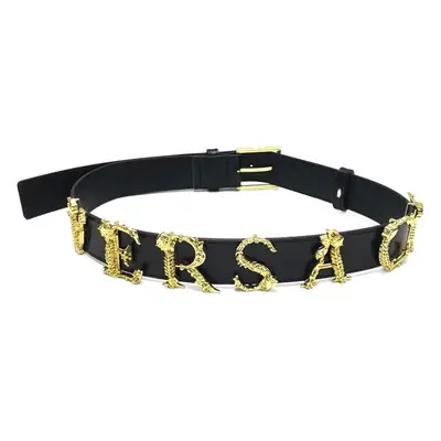 Gold Embroidered Leather Belt for Women