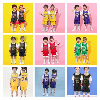 Kids Lakers Basketball Suit Yellow 23 Size