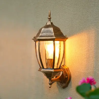 Outdoor European Style Wall Light LED Curved Hexagonal