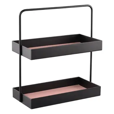 Nordic Double Layer Leather Storage Tray for Jewelry & Cosmetics