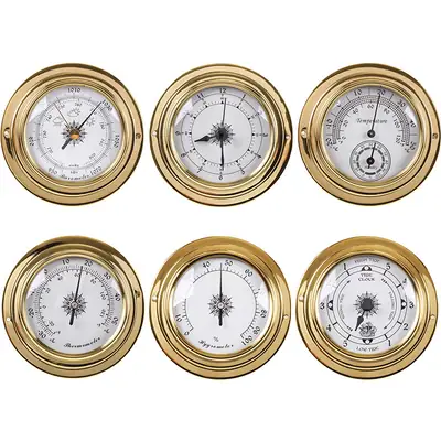 98mm Gold Copper Marine Compass Set of 6